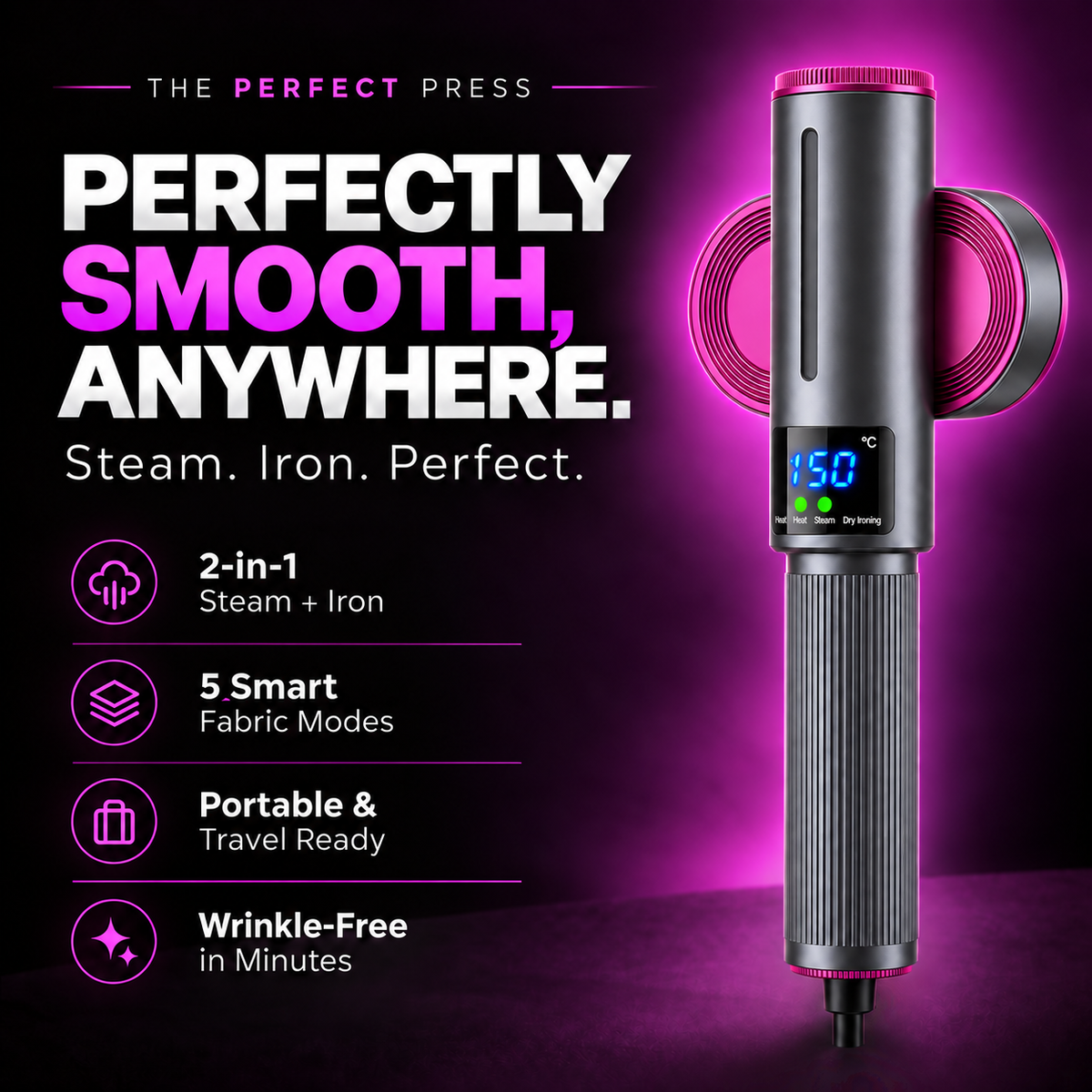 The Perfect Press™ - 2 in 1 Steamer & Iron